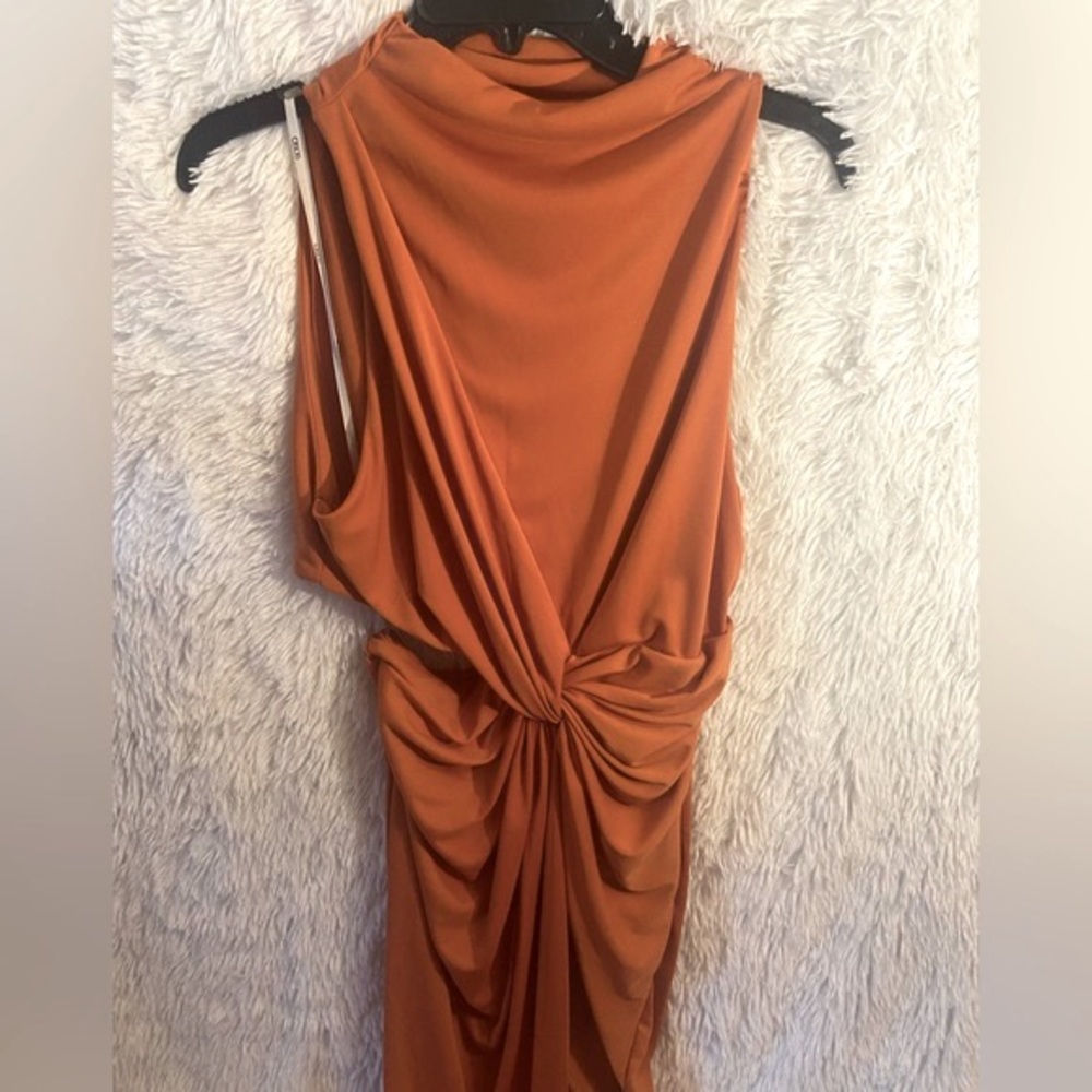 ASOS Draped Cut-Out Midi Dress